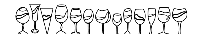 Wine glass Font UPPERCASE