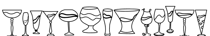 Wine glass Font UPPERCASE