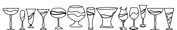 Wine glass Font LOWERCASE