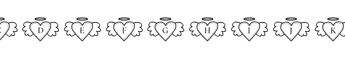 Winged Heart Font UPPERCASE