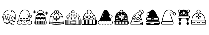 Winter Hat Dingbats Regular Font UPPERCASE