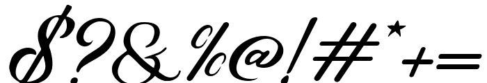 Winter Hunter Italic Font OTHER CHARS