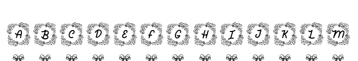 Winter Ribbon Monogram Regular Font UPPERCASE