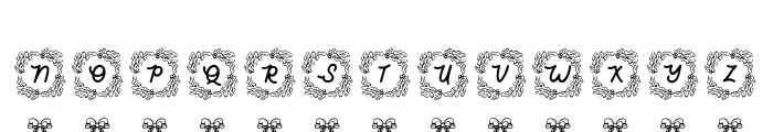 Winter Ribbon Monogram Regular Font UPPERCASE