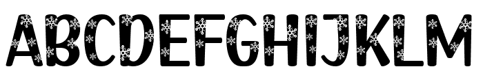 Winter Snowflakes Font UPPERCASE