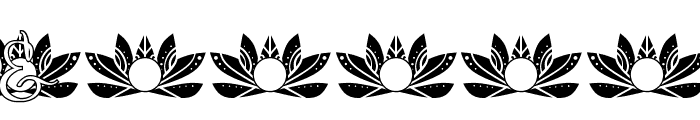 Wisdom Lotus Mandala Monogram Font OTHER CHARS