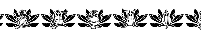 Wisdom Lotus Mandala Monogram Font UPPERCASE