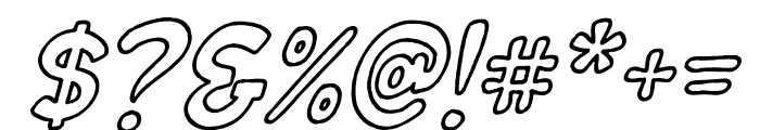 Wishcar Moundy Outline Italic Font OTHER CHARS