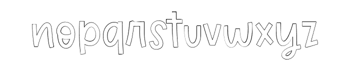 Wishlist Font - Outline Font LOWERCASE