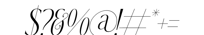 Wistern Italic Font OTHER CHARS