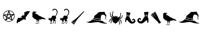 Witch Night Dingbat Font LOWERCASE