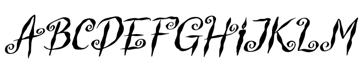 Witch Swirl Italic Font UPPERCASE