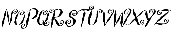 Witch Swirl Italic Font UPPERCASE