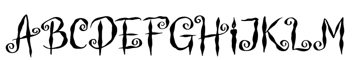 Witch Swirl Font UPPERCASE