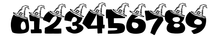 Witch hat halloween Font OTHER CHARS