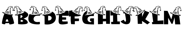 Witch hat halloween Font UPPERCASE