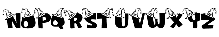 Witch hat halloween Font UPPERCASE