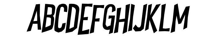 Witches Skeletons Oblique Font LOWERCASE