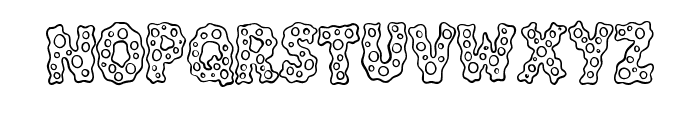 Wobbly Bubbles By Squee Regular Font UPPERCASE
