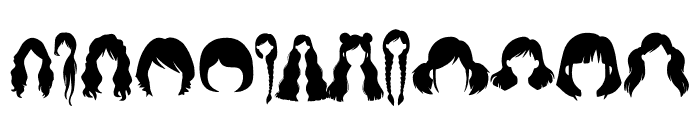 Womens wigs Font UPPERCASE