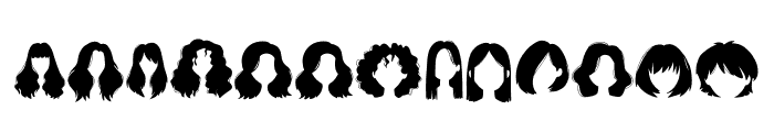 Womens wigs Font LOWERCASE