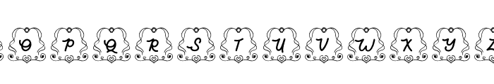 Wonder Valentine Monogram Font LOWERCASE