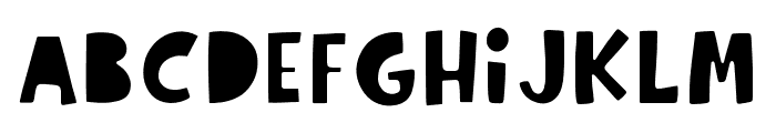 Wonderful Font - Filled Regular Font LOWERCASE