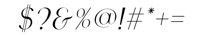 Wonderful Midnight Italic Font OTHER CHARS