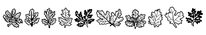 Woodland leaves Font OTHER CHARS