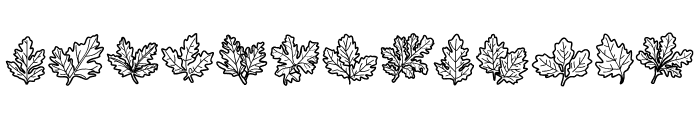 Woodland leaves Font UPPERCASE