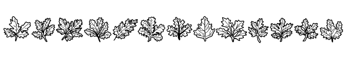 Woodland leaves Font UPPERCASE