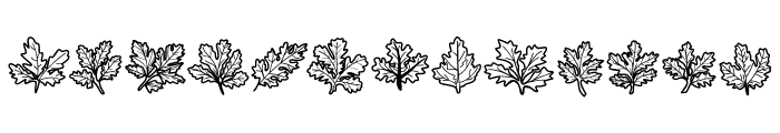 Woodland leaves Font LOWERCASE