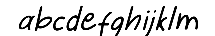 Workbench-RegularSlant Font LOWERCASE