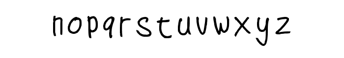Worm Handwriting Font LOWERCASE