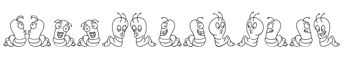 Wormies Icon Font UPPERCASE