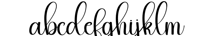 Writing Signature Font LOWERCASE