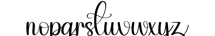 Writing Signature Font LOWERCASE
