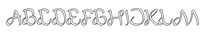 Written On The Hand-Hollow Font UPPERCASE