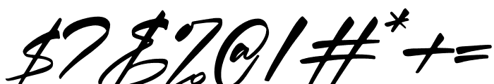 Xantegrode Signature Italic Font OTHER CHARS