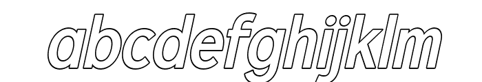 Xerifut Italic Outline Font LOWERCASE