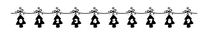 Xmas Garland Black Font OTHER CHARS
