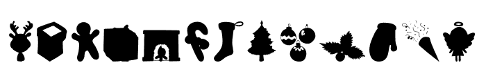 Xmas Town Silhouette Font UPPERCASE