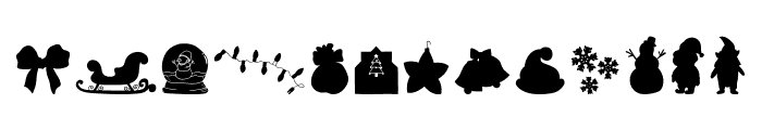 Xmas Town Silhouette Font LOWERCASE