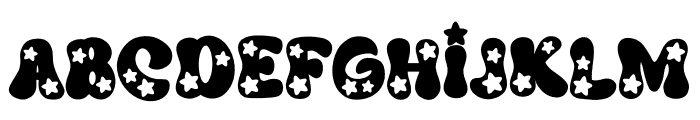 Y2k Star Font UPPERCASE