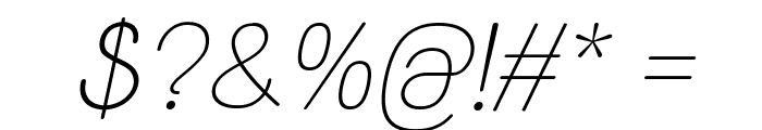 Yaahowu Light Italic Italic Font OTHER CHARS