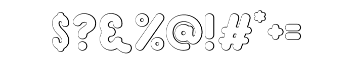 Yakosi Shadow Font OTHER CHARS