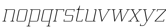 Yawis FX Thin Italic Font LOWERCASE