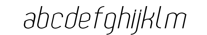 YemeyiLightItalic Font LOWERCASE