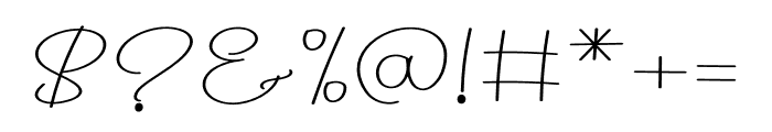 Yesterday Signature Font OTHER CHARS