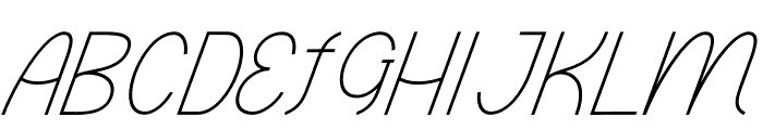 Young Fellas Light Italic Font UPPERCASE